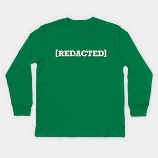 [REDACTED] Wht Kids Long Sleeve T-Shirt